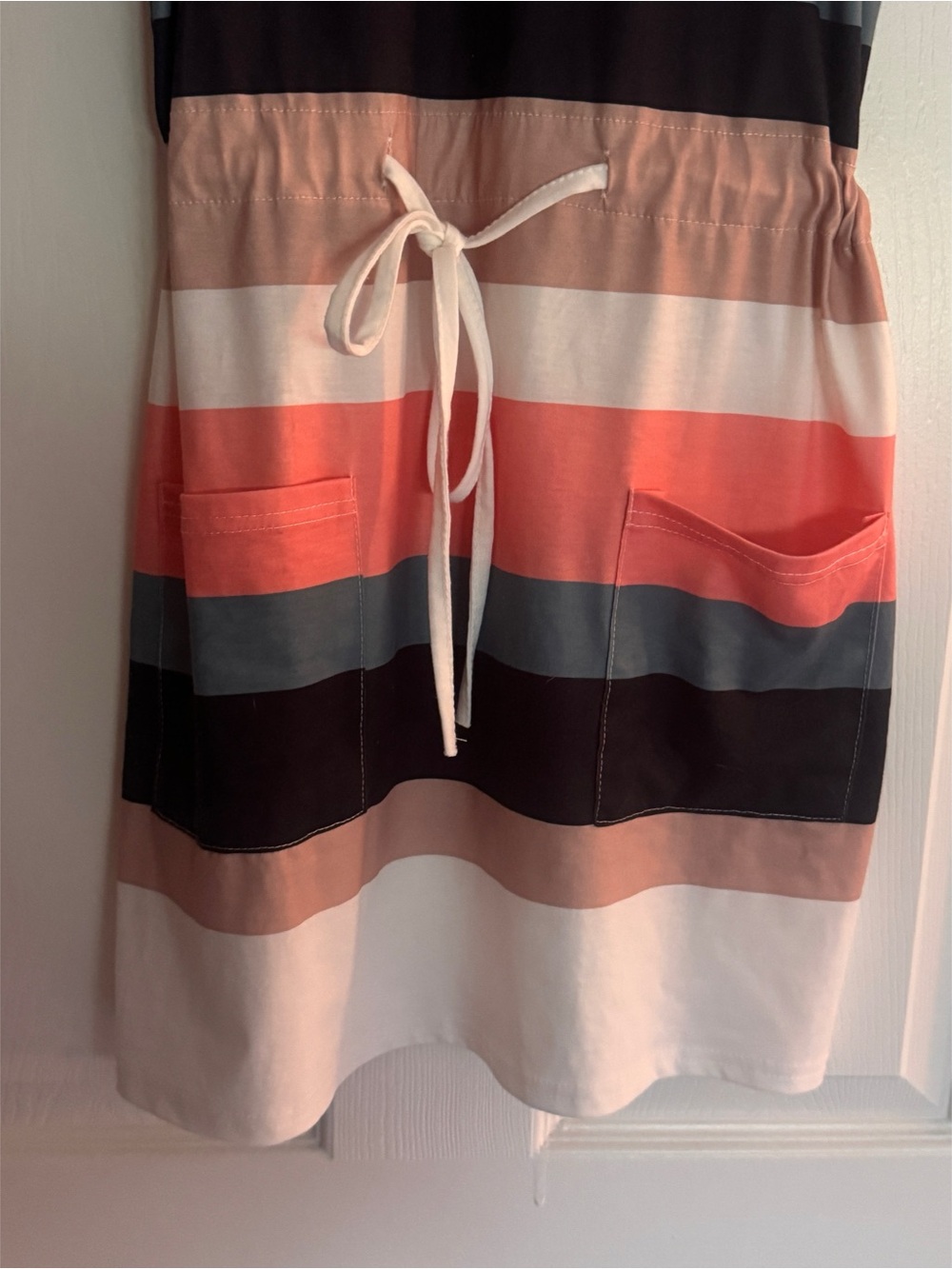 Amazon Women’s Summer Trendy Stripped Sleeveless Mini Dress W Pockets Size Small - Picture 7 of 9